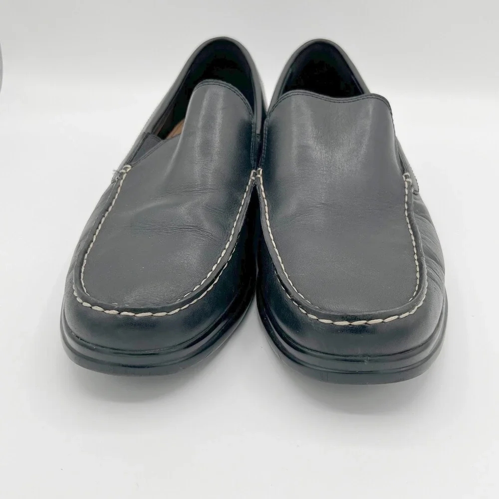 Cole Haan‎ Grand Os Santa Barbara C25938 Mens 11 Black Leather Loafers Slip On